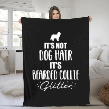 Discover Bearded Collie Pet Its not dog hair its Fleece Blankets