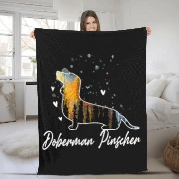 Discover Dachshund Pet Watercolor Rainbow Dog Lovers 75 Fleece Blankets