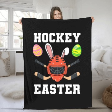 Discover Sport Hockey Easter Egg Bunny Rabbit Helmet Sport Baseball Tees Fleece Blankets