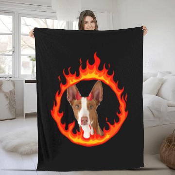 Discover Devil Dog Ibizan Hound Zip Fleece Blankets