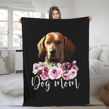 Discover Coonhound Pet Redbone Coonhound Dog Mom Floral Fleece Blankets