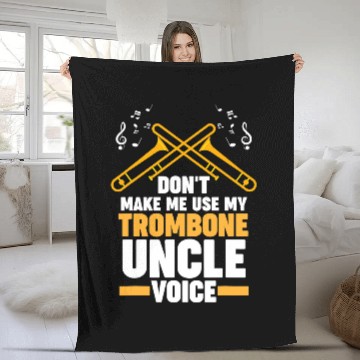 Discover Funny trombones dont me use my trombones uncle trombones Zip Fleece Blankets