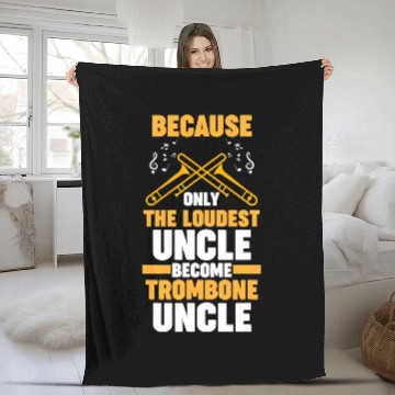 Discover Funny trombones because loudest trombones uncle trombones Baseball Tees Fleece Blankets