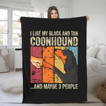 Discover Coonhound Pet I like my Black and Tan Zip Fleece Blankets