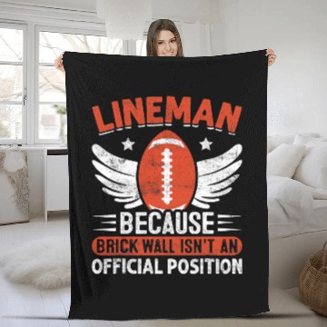 Discover Sport American Football Lineman Because Brick Wall Isnt Fleece Blankets