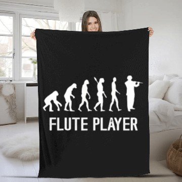 Discover Funny Flute Flute Player Evolution Flute Music Music Instrument Flute Fleece Blankets