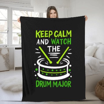 Discover Funny Drummer funny marching band drum major drummer orchestra 4 Fleece Blankets