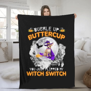 Discover Chihuahua Pet Just Flipped My Witch Switch 103 paw Fleece Blankets