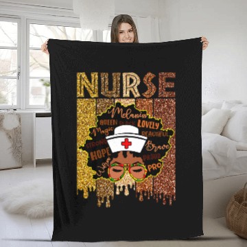Discover melanin nurses black history black women junenth african Fleece Blankets