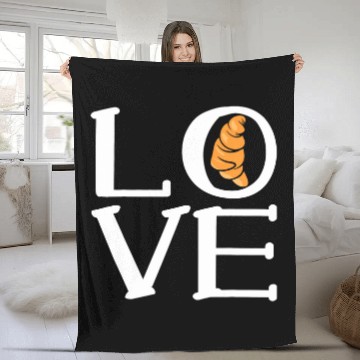 Discover French Cuisine Bread Brunch Crescent Butter Baker Croissant Fleece Blankets