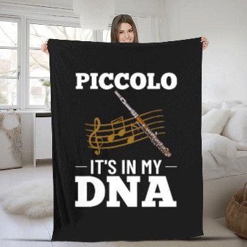 Discover Funny Flute Piccolo Instrument Music Flute Player Beginner Lesson 63 Fleece Blankets