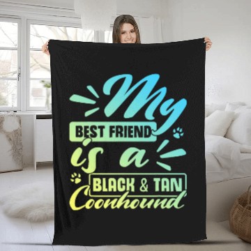 Discover Coonhound Pet My bests Friend is a Black Tan Fleece Blankets