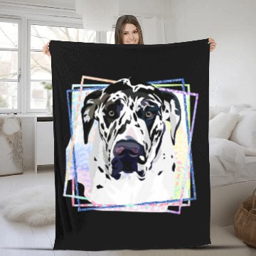 Discover Great Dane Pet Face Great Dane Lovers Fleece Blankets