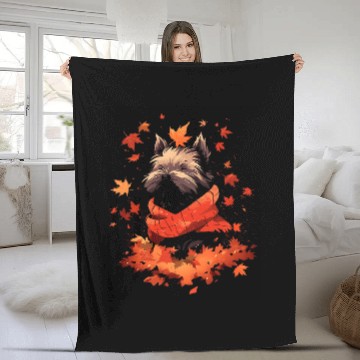 Discover Cairn Terrier Pet Autumn Fall Leaves Dog Thanksgiving Baseball Tees Fleece Blankets