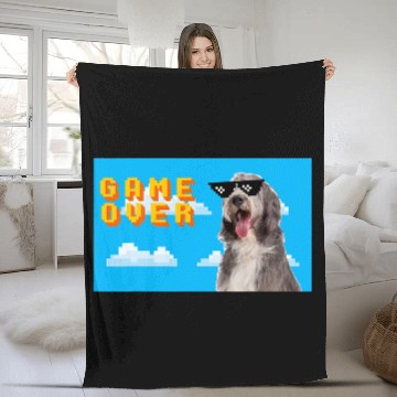 Discover Bearded Collie Pet 8Bit Game Over Bearded Collie 2 Baseball Tees Fleece Blankets