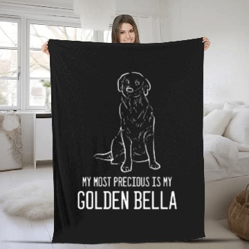 Discover Golden Retriever Pet Bella Pet Person Fleece Blankets