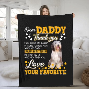 Discover Bearded Collie Pet Dear Daddy Thank You For Being My Daddy Baseball Tees Fleece Blankets