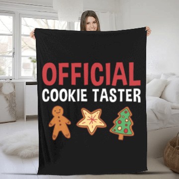 Discover Baking Official Cookie Taster Cookie Fleece Blankets