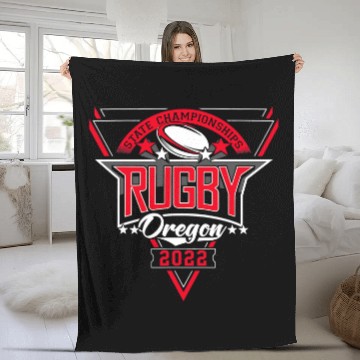 Discover Sport Rugby Oregon State Championships Fleece Blankets