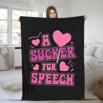 Discover A Sucker For Speech Speech Language Pathologist Valentines Baseball Tees Fleece Blankets