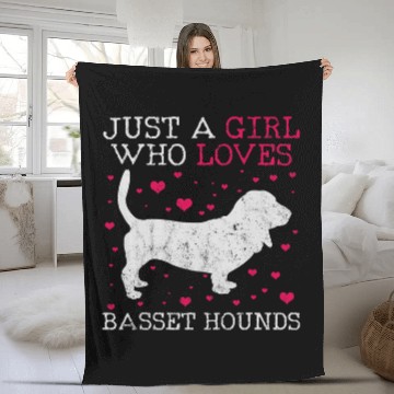 Discover Basset Hound Pet 43 Fleece Blankets
