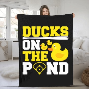 Discover Sport Baseball Ducks on the Pond Quote for a Baseball lover Fleece Blankets