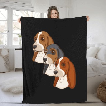 Discover Basset Hound Pet 666 Fleece Blankets