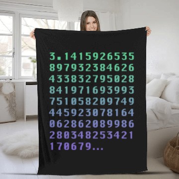 Discover Pi Computer Numbers Colorful 90s Readout Fleece Blankets