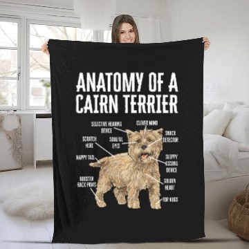 Discover Cairn Terrier Pet Anatomy Of A Fleece Blankets
