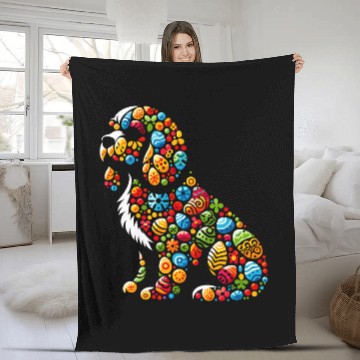 Discover Cavalier Pet King Charles Spanie Colorful Easter Egg Mens Womens Baseball Tees Fleece Blankets