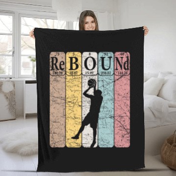 Discover Sport Basketball Periodic Table Elements Science Nerd Basketballer Fleece Blankets