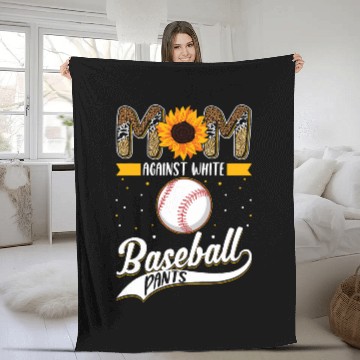 Discover Sport Baseball Moms Against White Baseball Pants Funny Baseball Player 6 Baseball Tees Fleece Blankets