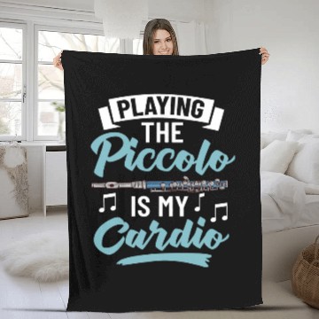 Discover Funny Flute Piccolo Instrument Music Flute Player Beginner Lesson 4 Fleece Blankets