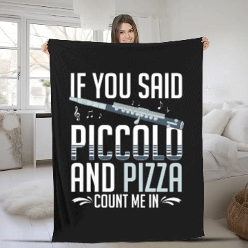 Discover Funny Flute Piccolo Instrument Music Flute Player Beginner Lesson 28 Fleece Blankets