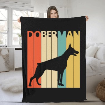 Discover Doberman Pet Pinscher Dog 67 Fleece Blankets