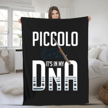 Discover Funny Flute Piccolo Instrument Music Flute Player Beginner Lesson 68 Fleece Blankets