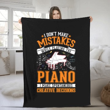 Discover Funny Mandolin Creative Decisions Mandolinist 3 Fleece Blankets