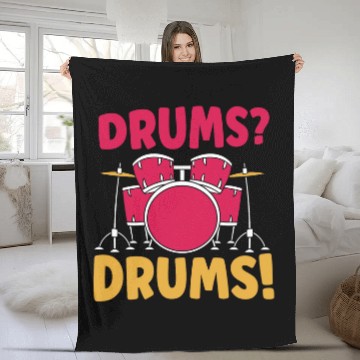 Discover Funny Drummer Set Percussion Music Rock Musician Drums Baseball Tees Fleece Blankets