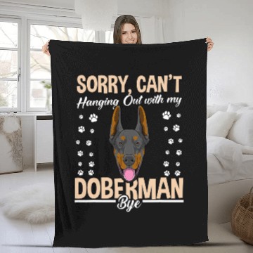 Discover Doberman Pet Pinscher Dog for Doberman Owner 3 Fleece Blankets