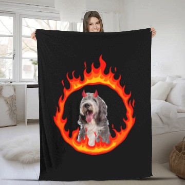 Discover Bearded Collie Pet Devil Dog Bearded Collie 2 Fleece Blankets