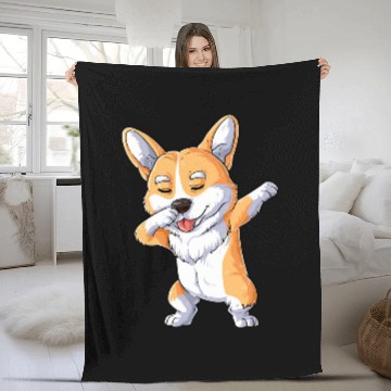 Discover Corgi Pet Dabbings Corgi Corgis Dab Dance For Corgi Lovers Fleece Blankets