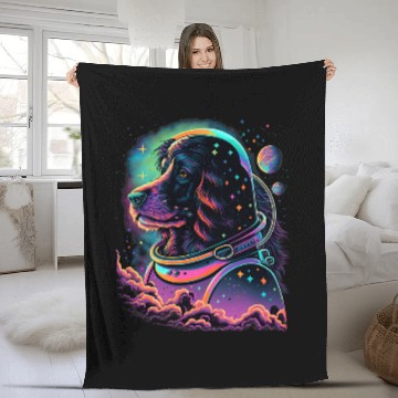 Discover Gordon Setter Pet Astronauts Gordon Setter dog Space Galaxy 1 Fleece Blankets