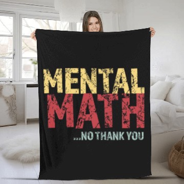 Discover Mental Math No Thank You Baseball Tees Fleece Blankets