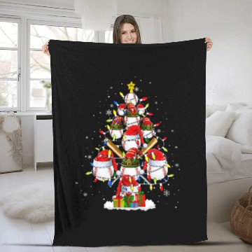Discover Sport Baseball Santa Elf Baseball Ball Tools xmass Tree Men Player Team Fleece Blankets