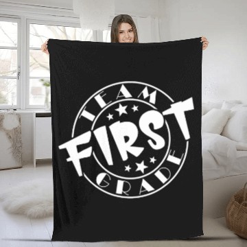 Discover Team First Grade Level Up 1st Grade Squad Cool Boys Girls Fleece Blankets