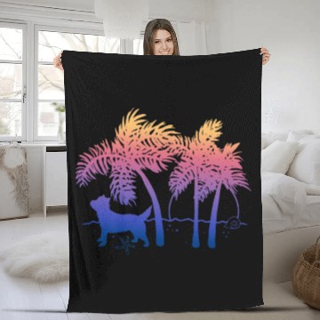 Discover Cairn Terrier Pet Ombre Beach Sunrise Baseball Tees Fleece Blankets