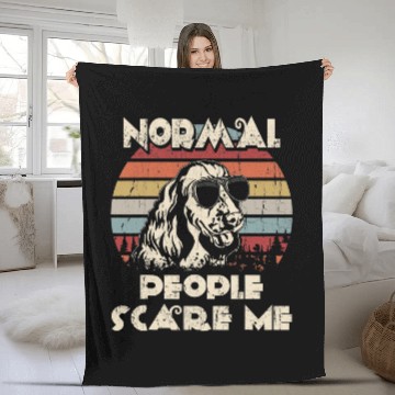 Discover English Springer Spaniel Pet Normal People Scare Me not My Fleece Blankets