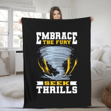 Discover Tornado Chaser Storm Chasing Storm Hunter Meteorologist Fleece Blankets