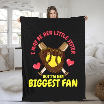 Discover Sport Softball Little Sister Fleece Blankets