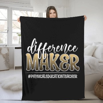 Discover Difference Maker Physical Education Teacher Design Fleece Blankets
